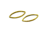 Simple Geometric Charm, 50 Raw Brass Marquise Charms (15x8 Mm) M01 A0567