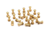 Industrial Brass Parts, 20 Raw Brass Industrial Brass Findings For Leather Cords, Bracelet Findings, Belt Jewelry Findings (9.4x5mm) Y184