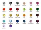 12 Light Siam Crystal Rhinestone Beads With 4 Holes Brass Setting for SS24, Charms, Pendants, Earrings - 5.3mm SS24