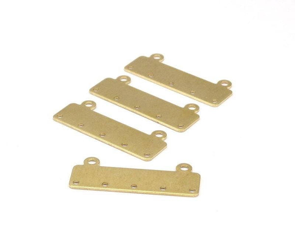 Raw Brass Bracelet Component, 20 Raw Brass Bracelet Parts, Connectors (35x10x0.80mm) Brc140--d0417