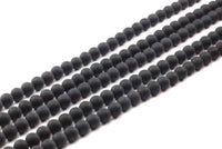 Matt Black Onyx, Matt Onyx Stone Gemstone Beads Full Strand 15.5 Inches (8mm) T007