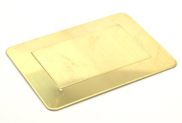 Brass Stamping Blank, 13 Raw Brass Sheet, Rectangle Stamping Blanks (70x50mm) A0423