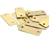 Brass Necklace Bar, 24 Raw Brass Rectangle Stamping Blanks (22x10x0.60mm) D0228