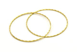 Textured Circle Brass, 10 Raw Brass Circles (40mm) Brs 2081 A0591