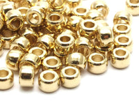 50 Raw Brass Spacer Rondelle Beads (5.8x3.8mm) Bs1177--n0551