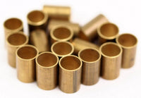 Solid Brass Tube, 24 Raw Brass Industrial Tube Findings, (10x8mm) A0710