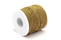 Faceted Ball Chain, 5 Meters - 16.5 Feet Raw Brass Faceted Ball Chain (1.2mm) Z020
