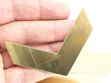 6 Raw Brass Chevron Blanks (70x20x16x0.80mm) A0823--n0646