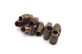 Brass Magnetic Clasp, 5 Antique Brass Magnetic Clasps For 6 Mm Leather Cord (17x9.80mm) K180
