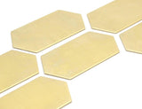 8 Raw Brass Hexagon Blanks (23x44.5x1mm) D0507