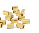 Geometric Spacer Bead, 50 Raw Brass Square Tubes (16x8mm) Bs1576