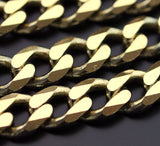 Big Brass Chain, Huge Faceted Raw Brass Soldered Chain (11x9mm) 1 Meter -3.3 Feet W13