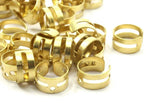 Raw Brass Ear Cuff, 30 Raw Brass Ear Cuffs With One Hole, Earring Findings (9mm) Brs 01-13 D142