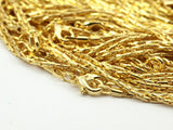 Gold Tone Brass, 5 Pcs 18 Inch Gold Tone Brass Necklace Chain (1.4mm) Z141