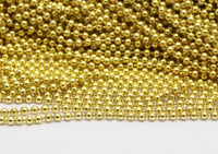 Gold Ball Chain, 10m (1.5mm) Yellow Brass Ball Chain Z081