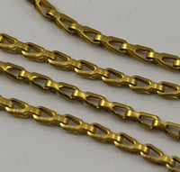 Vintage Necklace Chain, 10 Meters - 33 Feet Vintage Raw Brass Chains (3x6mm) ( Z066 )