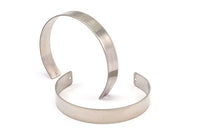 Steel Cuff Bracelet - 5 Stainless Steel Cuff Bracelets With 2 Holes (10x145x0.80mm) Stl005 Brc131