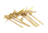Kürek Gözü Pimleri, 12 Ham Pirinç Kürek Gözü Pimleri (35x1,2 mm) D0411