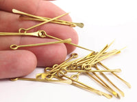 Kürek Gözü Pimleri, 12 Ham Pirinç Kürek Gözü Pimleri (35x1,2 mm) D0411