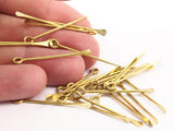 Kürek Gözü Pimleri, 12 Ham Pirinç Kürek Gözü Pimleri (35x1,2 mm) D0411