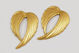 2 Vintage Brass Wings 32x22 Mm
