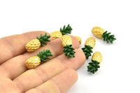 Alloy Pineapple Pendant - 5 Zinc Alloy Pineapple with 1 Loop, Pendants, Earrings, Findings (21x9mm) BS 2026