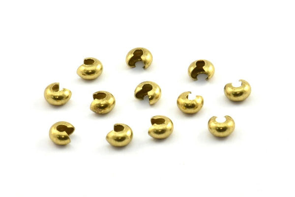 Brass Elevator Lock, 100 Raw Brass Elevator Locks for Chain, Necklace Findings, Bracelets Findings (6mm) BS 1795