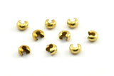 Brass Elevator Lock, 100 Raw Brass Elevator Locks for Chain, Necklace Findings, Bracelets Findings (4.5mm) BS 1796