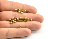 Brass Elevator Lock, 100 Raw Brass Elevator Locks for Chain, Necklace Findings, Bracelets Findings (4.5mm) BS 1796