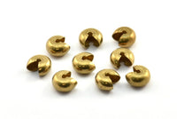Brass Elevator Lock, 50 Raw Brass Elevator Locks for Chain, Necklace Findings, Bracelets Findings (9mm) BS 1793