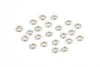 Silver Circle Connector, 500 Silver Tone Circle Connectors, Rings, Findings (3x0.70mm) A0725