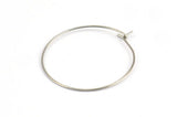 Steel Earring Hoops, 24 316L Stainless Steel Earring Wires  (30x0.70mm) BS 2263