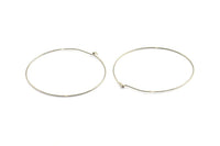 Steel Earring Hoops, 24 202L Stainless Steel Earring Wires  (50x0.70mm) BS 2264