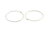 Steel Earring Hoops, 24 202L Stainless Steel Earring Wires  (50x0.70mm) BS 2264