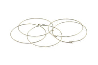 Steel Earring Hoops, 24 202L Stainless Steel Earring Wires  (50x0.70mm) BS 2264