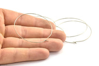 Steel Earring Hoops, 24 202L Stainless Steel Earring Wires  (50x0.70mm) BS 2264