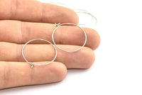 Steel Earring Hoops, 24 202L Stainless Steel Earring Wires  (25x0.70mm) BS 2266