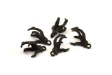 Black Dragon Claw Pendant, 5 Oxidized Brass Black Dragon Claw Charms, Necklace Pendants (16x12mm) N0367 S610