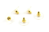 Gold Bead Caps, 50 Gold Tone Transparent Bead Caps (11x6.5mm) BS 2143