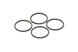 Black Circle Connectors - 25 Oxidized Brass Black Circle Connectors (20mm) Bs-1107 S174