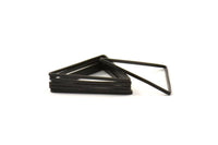 Black Triangle Charm - 25 Oxidized Brass Black Triangle Charms (24x24x24mm) Bs-1125 S163