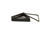 Black Triangle Charm - 25 Oxidized Brass Black Triangle Charms (24x24x24mm) Bs-1125 S163