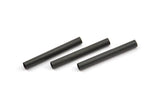 Black Tube Beads, 25 Oxidized Brass Black Tube Beads (3x25mm) Bs 1441 S265