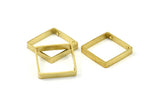 Square Brass Charm 12 Raw Brass Square Connectors with 2 Holes (18x3x0.80mm) BS 1740