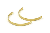 Modern Brass Pendant, 10 Raw Brass Semi Circle Modern Pendant for Minimalistic Jewelries (45x25x4x1mm) BS 1734