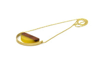 Modern Brass Pendant, 10 Raw Brass Semi Circle Modern Pendant for Minimalistic Jewelries (45x25x4x1mm) BS 1734