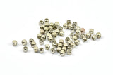Cube Spacer Beads, 100 Silver Tone Brass Tiny Square Cube Spacer Beads (2.5mm)  BS 2018