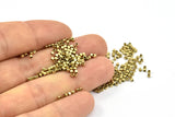 Cube Spacer Beads, 200 Raw Brass Tiny Square Cube Spacer Beads (1.5mm)  BS 2019