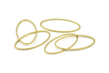 Raw Brass Oval Connectors, 50 Raw Brass Oval Shaped Rings (30x15x1x0.8mm) BS 2333