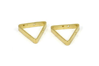 Brass Triangle Charm, 12 Raw Brass Triangles with 2 Holes (14x2.5x0.60mm) BS 2350